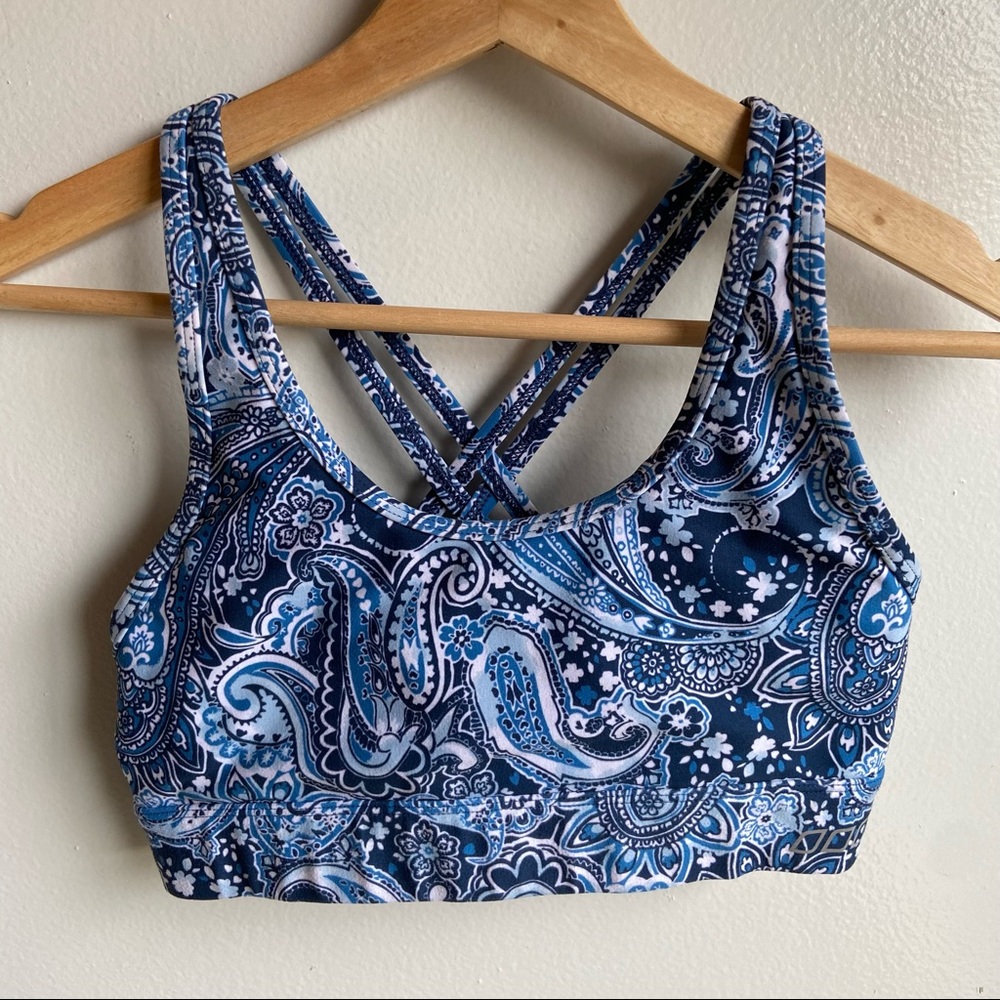 Lorna Jane Paisley Racer Back Sports Bra